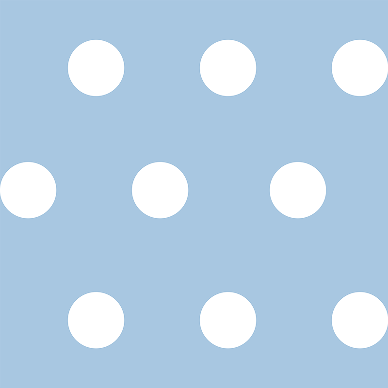 Bedroom vinyl rug with polka dot pattern - TenStickers
