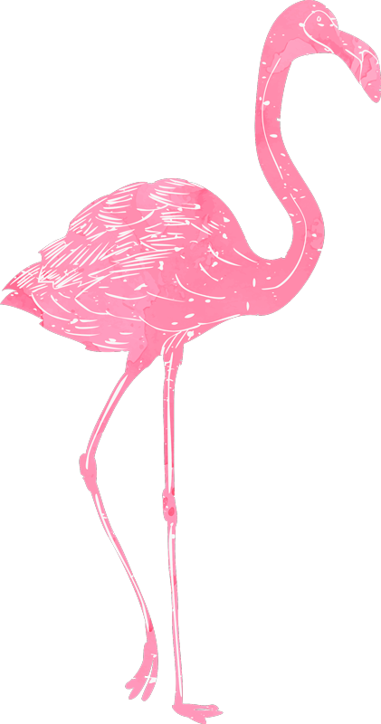 Flamenco watercolor bedroom vinyl rug - TenStickers