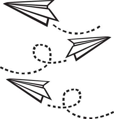 Game vinyl rug paper airplane decor - TenStickers