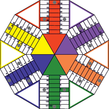 Game vinyl rug geometric ludo board sticker - TenStickers