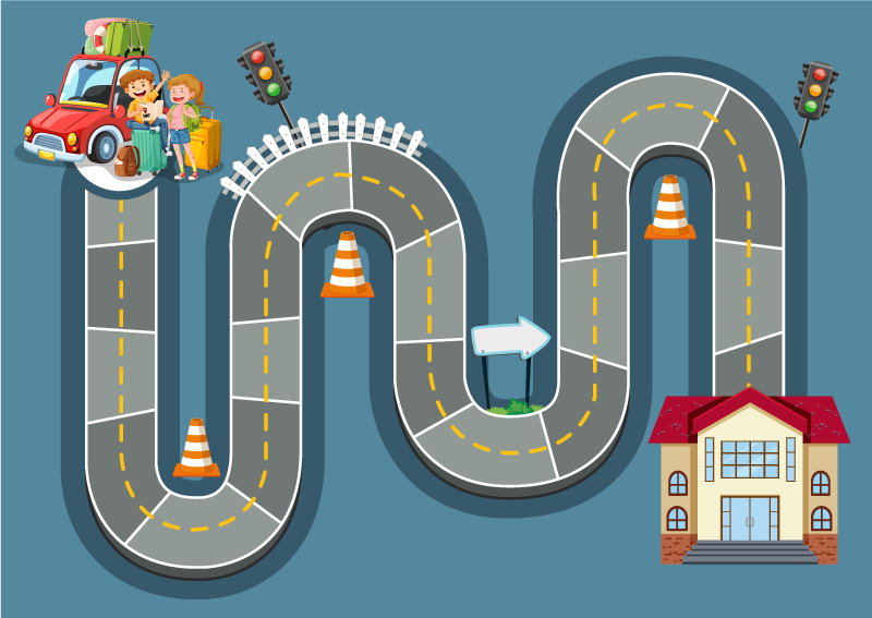 Game vinyl rug for board game pathway - TenStickers