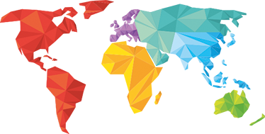 World map vinyl rug geometric world map vinyl wall - TenStickers