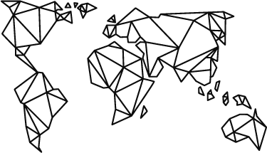 World map vinyl rug origami world map decor - TenStickers