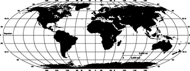 World map vinyl rug monochrome decorative vinyl - TenStickers