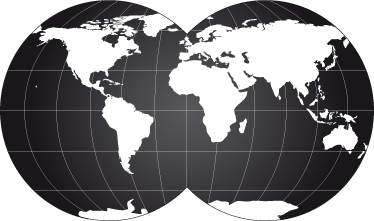 World map vinyl rug decorative double globe - TenStickers
