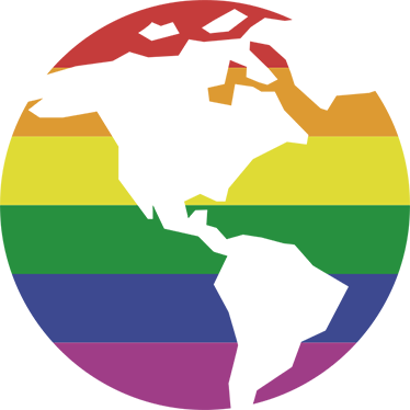 World map vinyl rug gay pride design - TenStickers