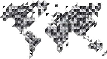 World map vinyl rug in grayscale design - TenStickers