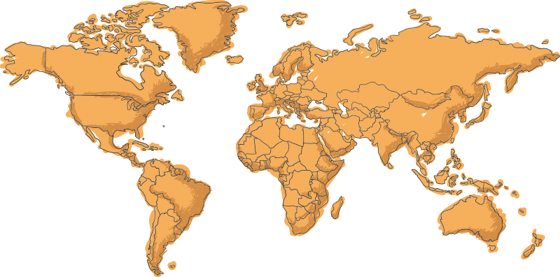 World map vinyl rug for kids' room decor - TenStickers