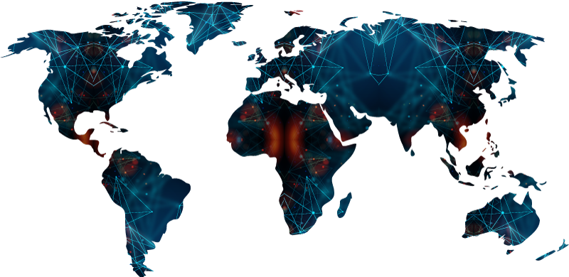 World map vinyl rug geometrical world map design - TenStickers