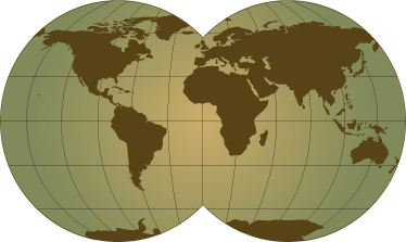 World map vinyl rug globe design - TenStickers