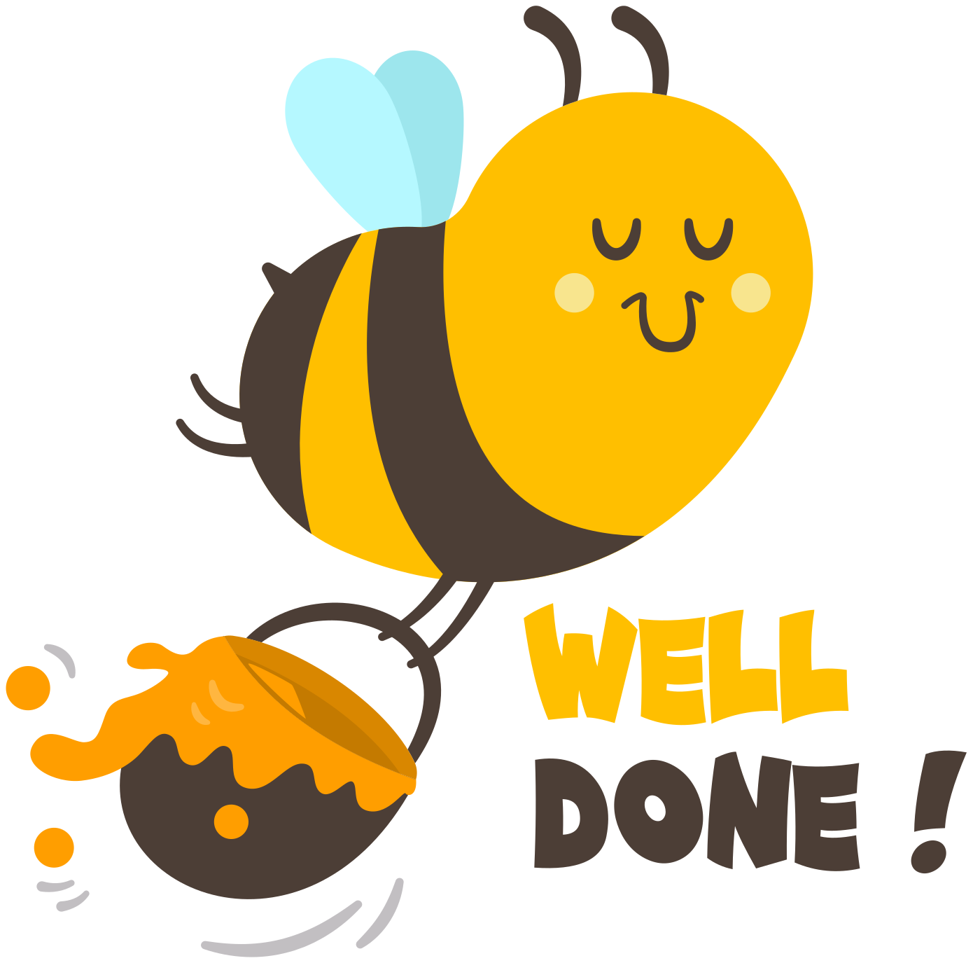 Kids vinyl rug busy bee job well done - TenStickers