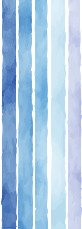 Bathroom vinyl rug with blue watercolor lines - TenStickers