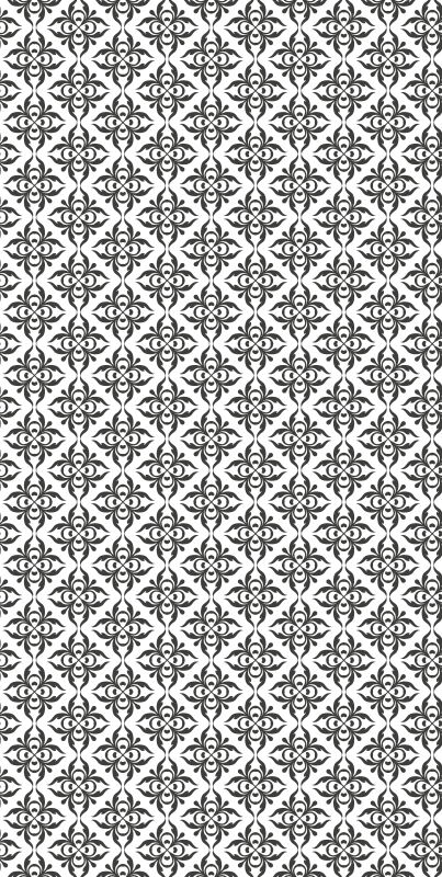 Bathroom vinyl rug in black tile pattern - TenStickers