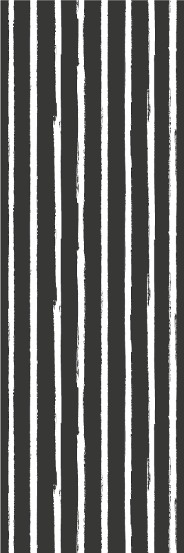 Bathroom vinyl rug with modern black and white lines - TenStickers