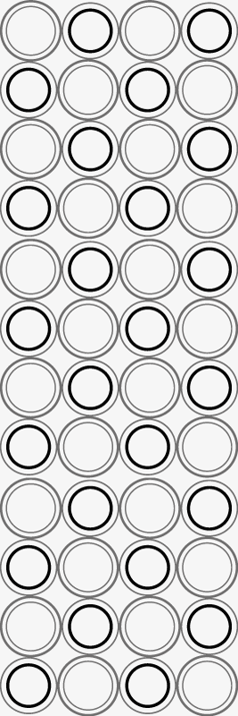 Bathroom vinyl rug in black and grey circle design - TenStickers