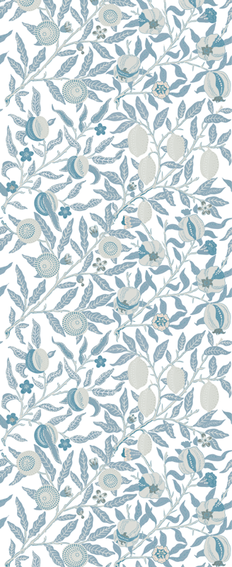 Bathroom vinyl rug in blue floral victorian design - TenStickers