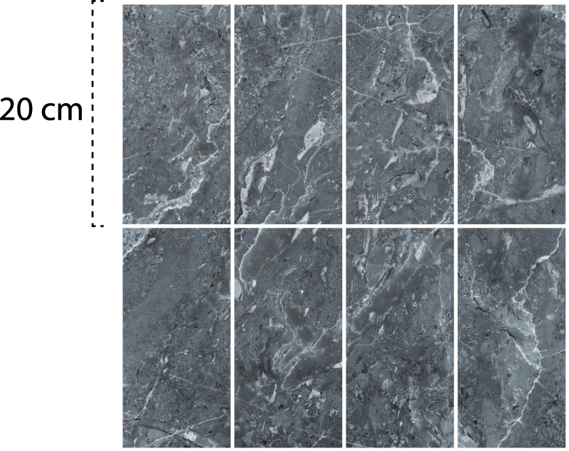 Bathroom vinyl rug gray marble tiles - TenStickers