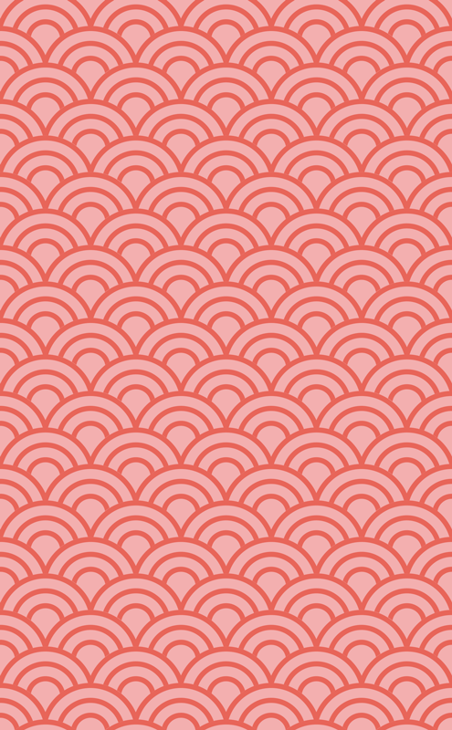 Bathroom vinyl rug in living coral color - TenStickers