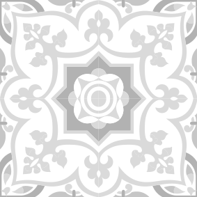 Bathroom vinyl rug in gray moroccan tile design - TenStickers