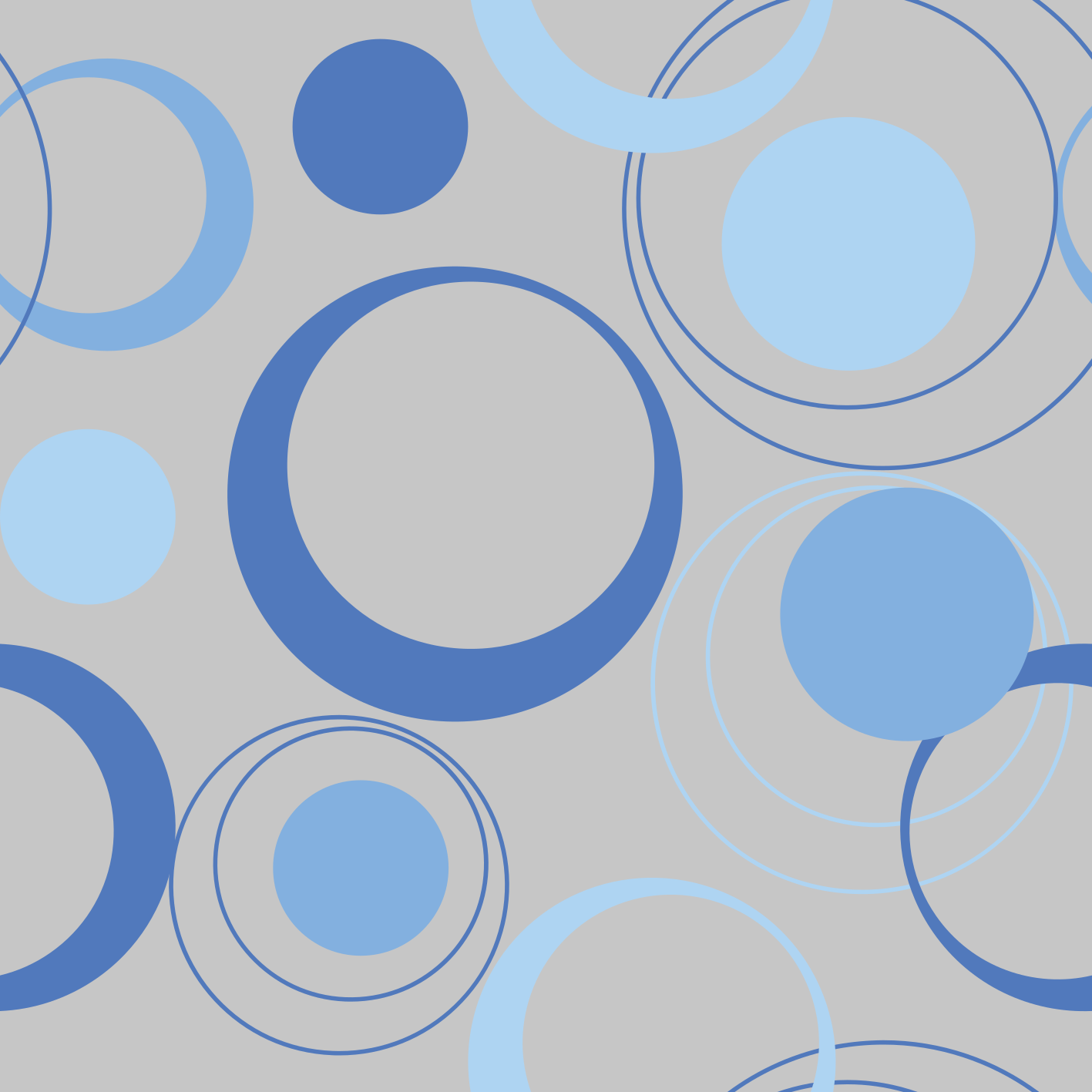 Bathroom vinyl rug with minimal blue bubbles - TenStickers