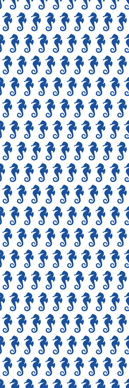 Bathroom vinyl rug sea horse shower mat - TenStickers