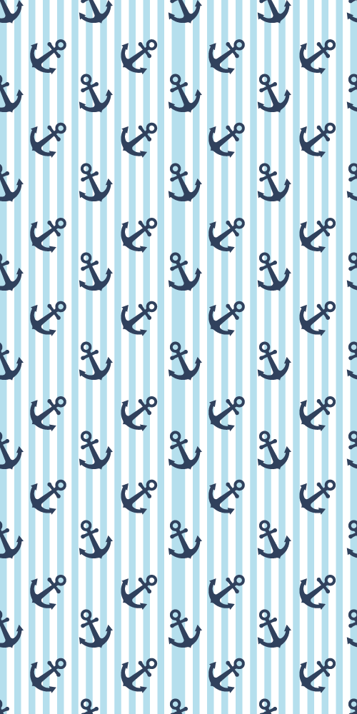 Bathroom vinyl rug with navy blue vertical stripes - TenStickers