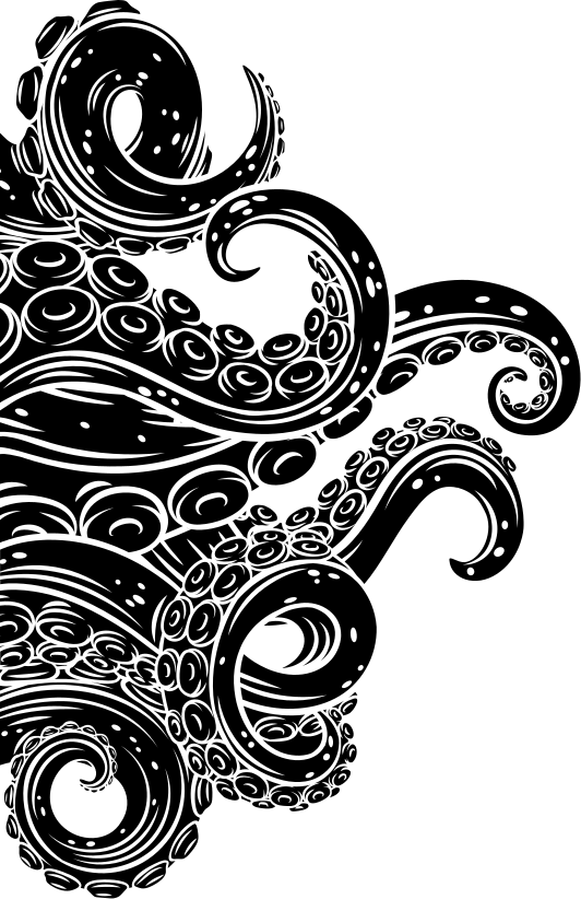 Bathroom vinyl rug octopus tentacles design - TenStickers