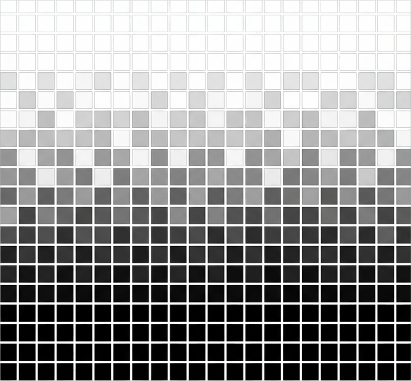 Bathroom vinyl rug with miniature monochrome tiles - TenStickers