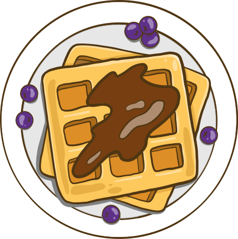 Kitchen vinyl rug with belgium waffle stickers 1 - TenStickers