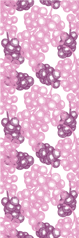 Pink and purple grapes kitchen vinyl rug - TenStickers
