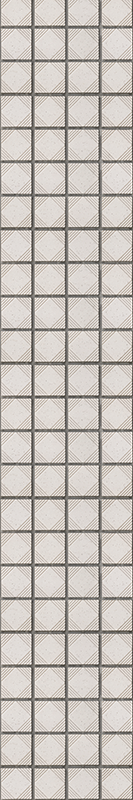 Kitchen vinyl rug with white minimalist abstract tiles - TenStickers
