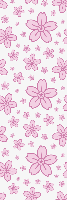 Bedroom vinyl rug with pink cute little flowers - TenStickers