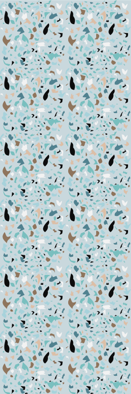 Bedroom vinyl rug in terrazzo style design - TenStickers