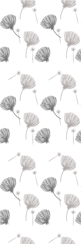 Bedroom vinyl rug with meadow flowers on white - TenStickers
