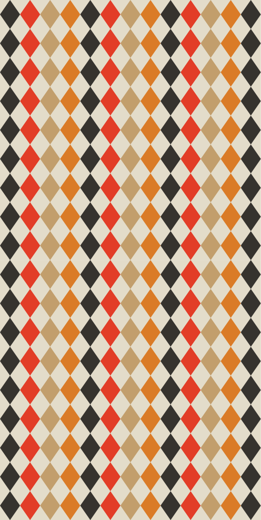 Bedroom vinyl rug retro 80 diamonds design - TenStickers