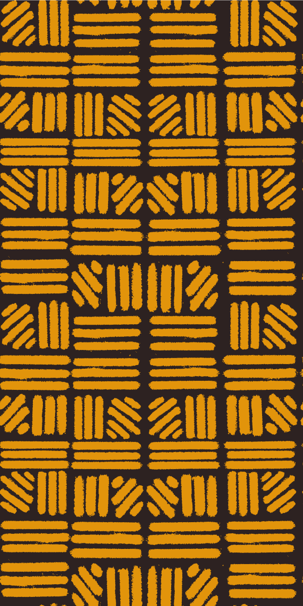 Bedroom vinyl rug featuring golden abstract art - TenStickers