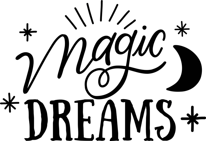 Bedroom vinyl rug dreaming of magic - TenStickers