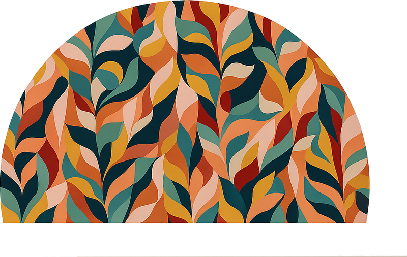 Bedroom vinyl rug with abstract jungle design - TenStickers