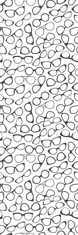 Office vinyl rug with trendy sunglasses pattern - TenStickers