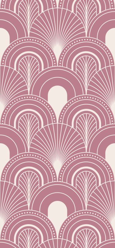 Office vinyl rug in rose gold arc design - TenStickers