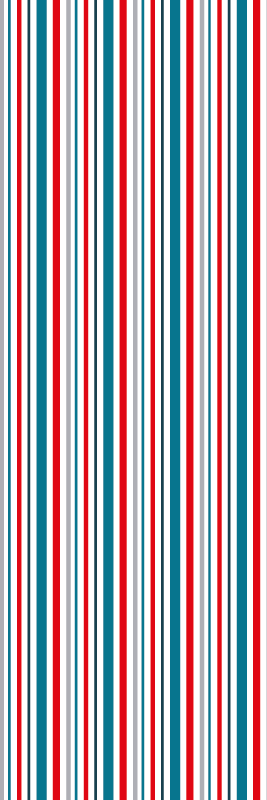 Bedroom vinyl rug in marine retro striped design - TenStickers