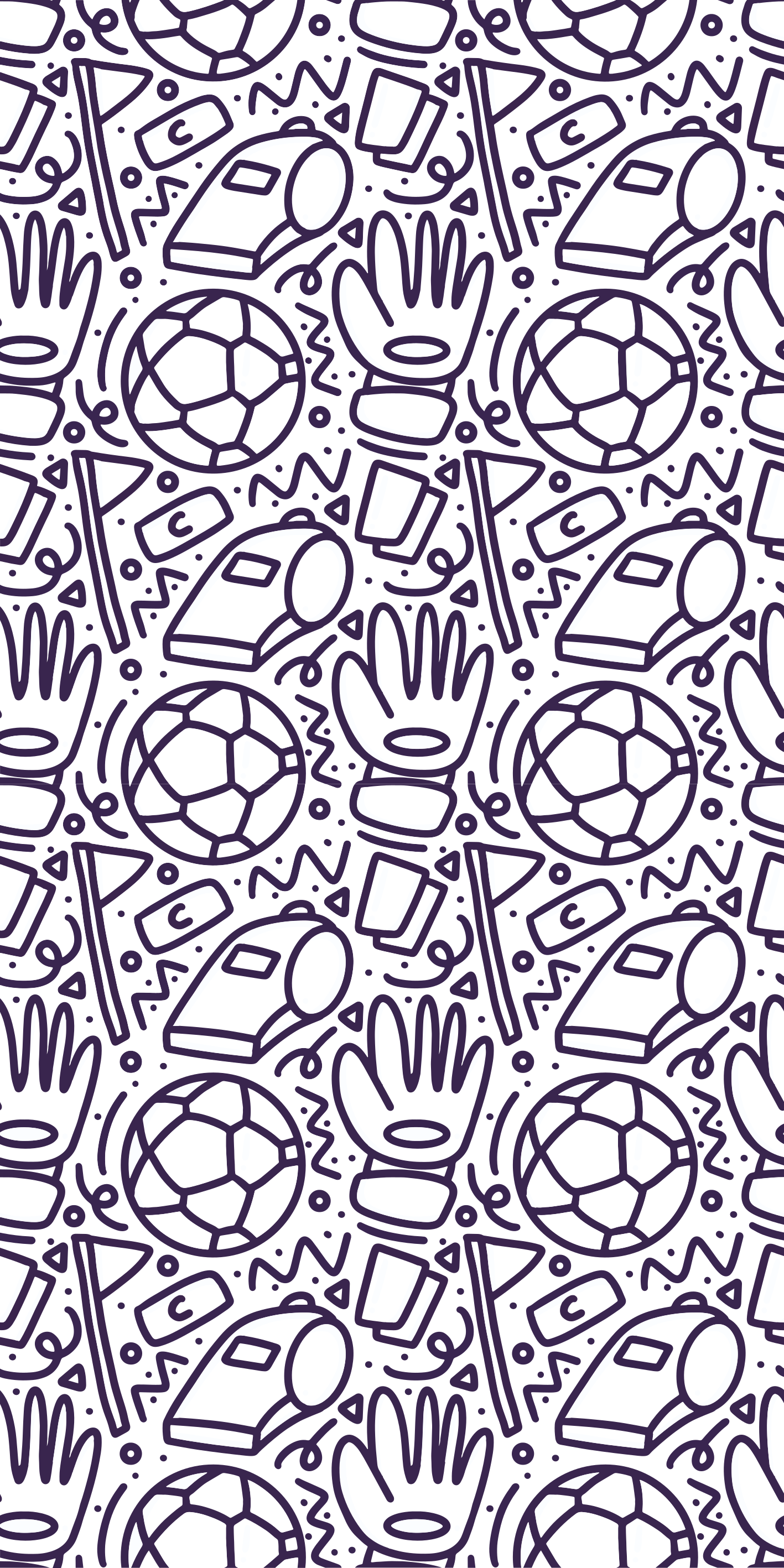 Bedroom vinyl rug with sport doodle design - TenStickers