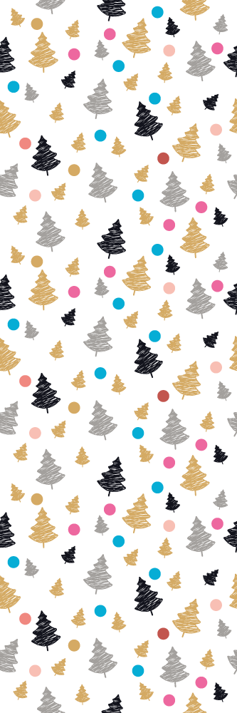Bedroom vinyl rug colorful tree dot design - TenStickers