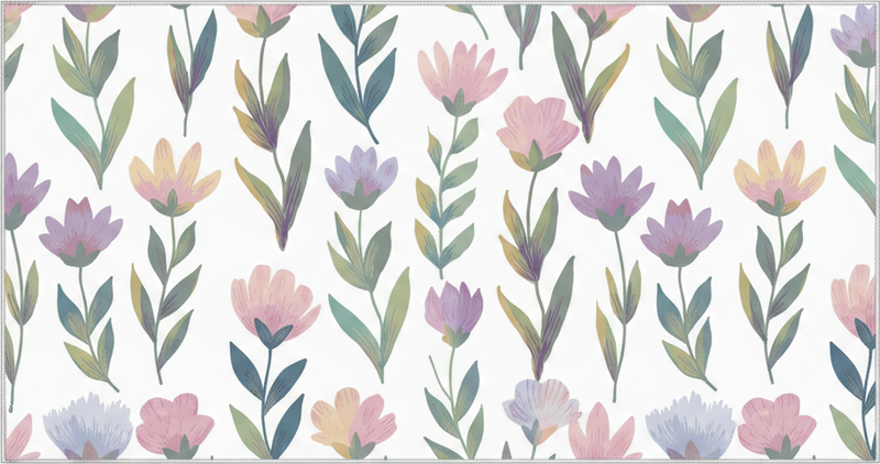 Bedroom vinyl rug nordic style flower wall sticker - TenStickers