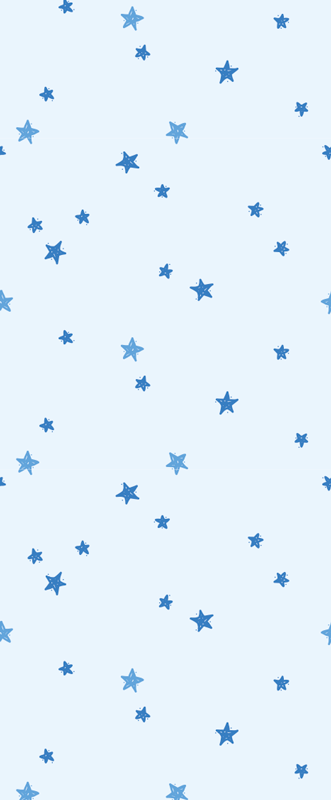 Scandinavian vinyl rug with blue pastel star pattern - TenStickers
