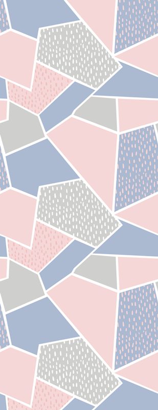 Scandinavian vinyl rug in nordic geometric soft pastels - TenStickers