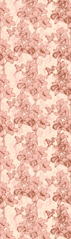 Scandinavian vinyl rug vintage 3d floral design - TenStickers