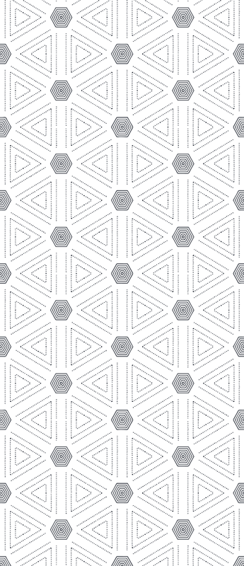 Scandinavian vinyl rug nordic geometric triangles - TenStickers