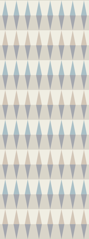 Scandinavian vinyl rug in nordic geometric sky blue - TenStickers