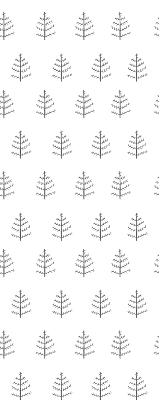 Scandinavian vinyl rug with gray minimalist trees - TenStickers